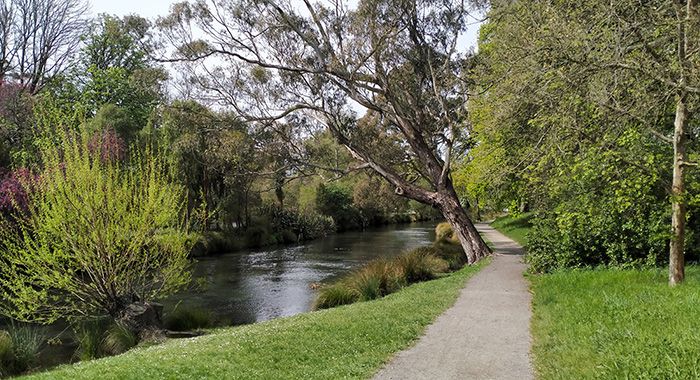Biking along the Avon River